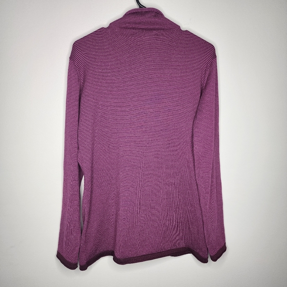 Title Nine Synergy Sweater Purple Striped Mock Neck Size XL - Picture 9 of 9